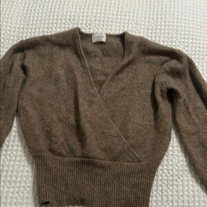 Wilfred Brown V-Neck Sweater